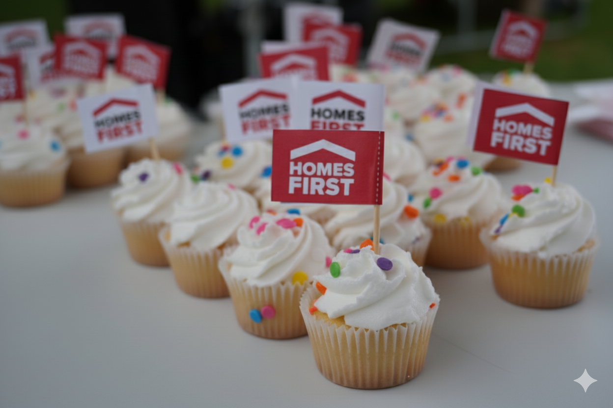 Homes First Cupcake flags